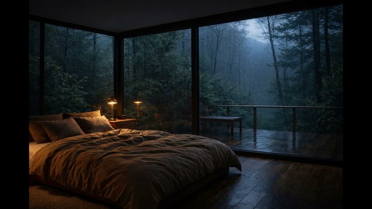 Soft Gentle Rain for Deep Sleep, Relax & Study 🌧️A Cozy Bedroom Ambience