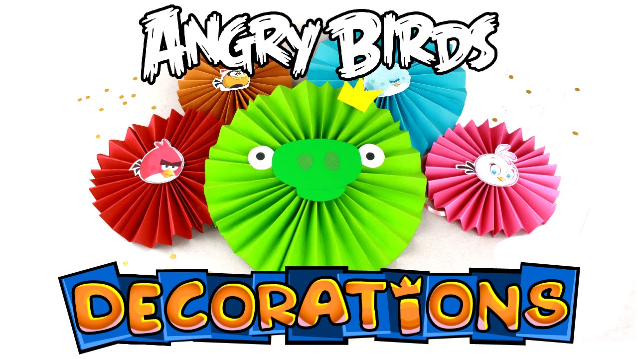 DIY Angry Birds Decorations - Paper Rosettes