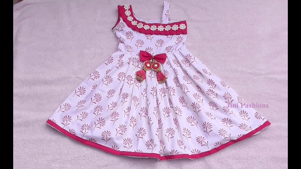 4 years girl baby designer frock cutting and stitching in Tamil