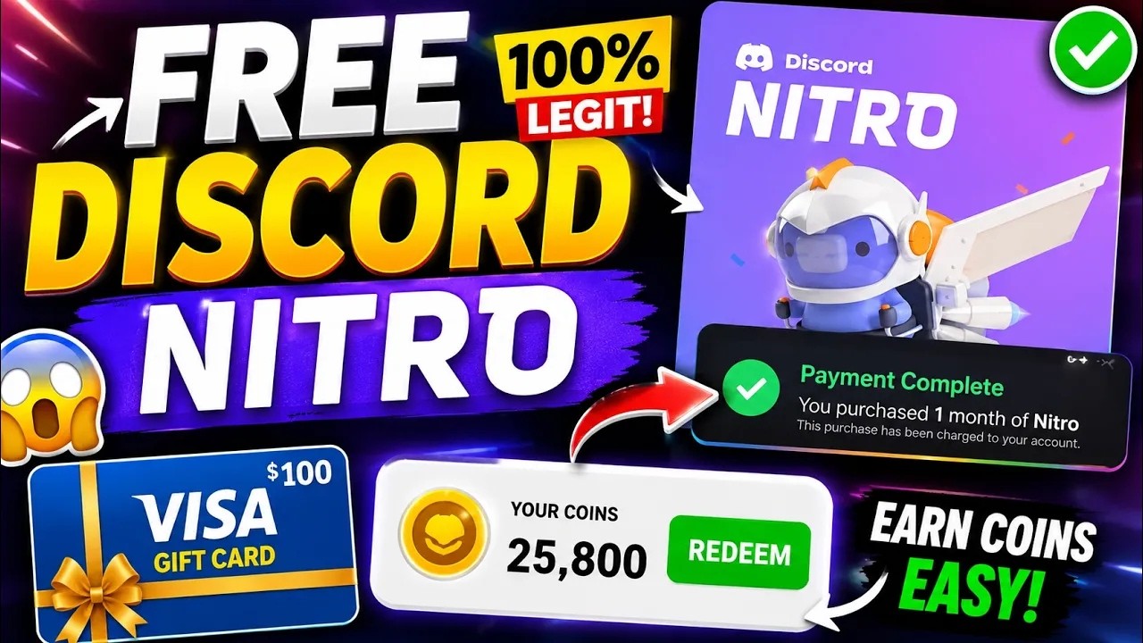 HOW TO GET OFFICIAL DISCORD NITRO FOR FREE | UPDATED 2026 | 100% WORKING!