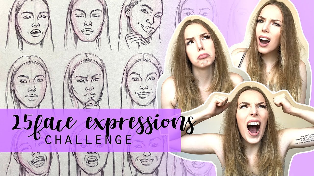 25 FACE EXPRESSIONS CHALLANGE 😁😒😨