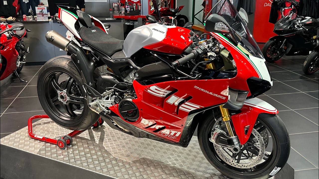 2024 Ducati Panigale V4 SP2 30th Anniversary 916 with Akrapovic Racing Exhaust Tech Specs & Startup