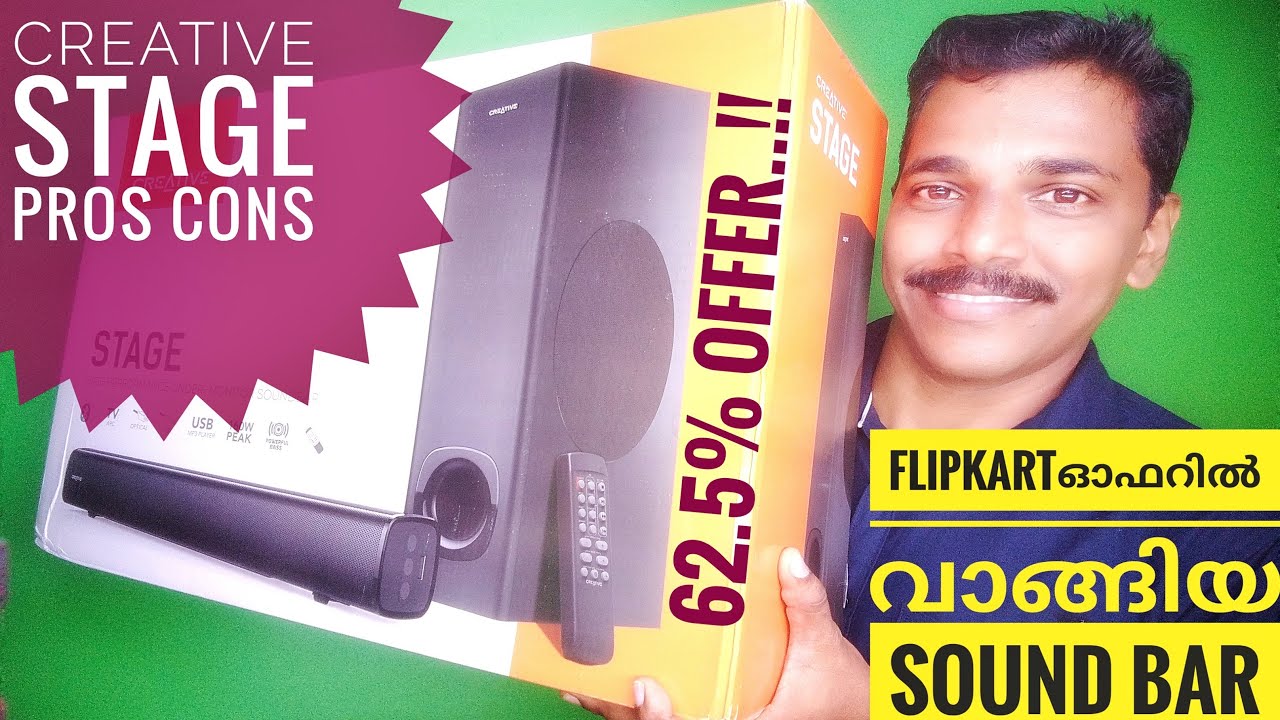 ₹6000 നു കിടിലൻ സൗണ്ട് ബാർ | CREATIVE STAGE 160W BLUETOOTH SOUND BAR | TECH || LEADING THOUGHTS 20