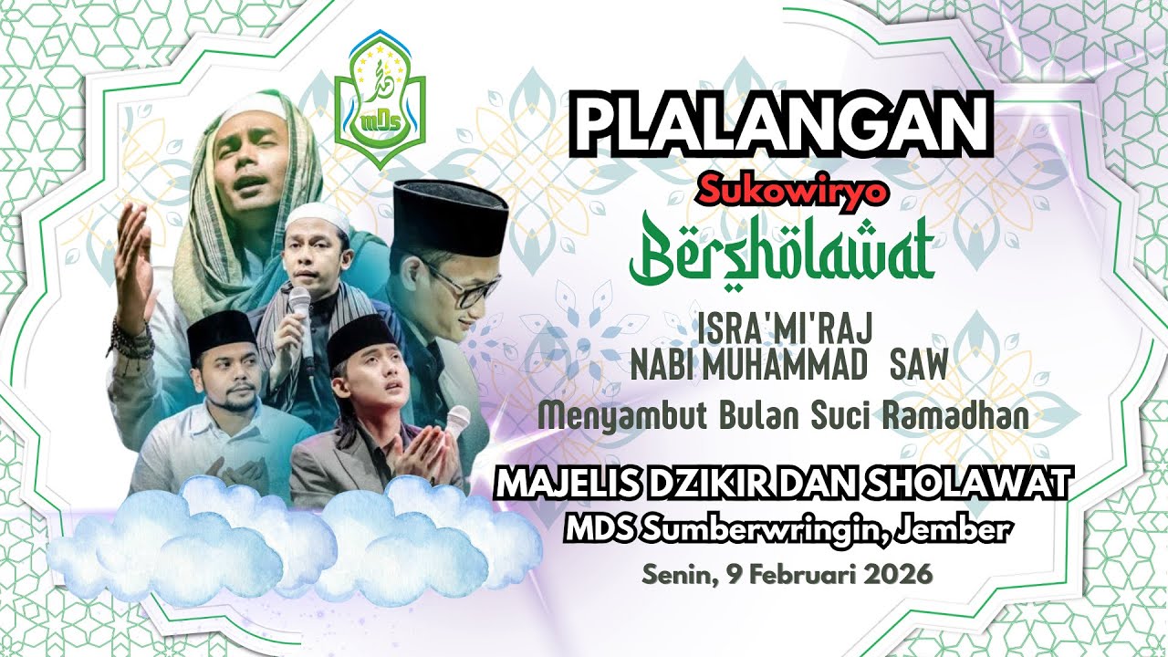 🔴LIVE||PLALANGAN SUKOWIRYO BERSHOLAWAT||ISRA'MI'ROJ NABI MUHAMMAD & MENYAMBUT BULAN RAMADDHAN 2026