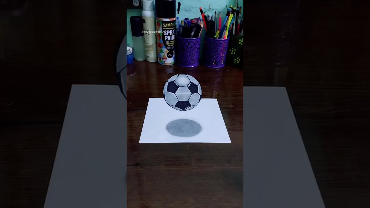 3D TOP NASIL YAPILIR / 3 BOYUTLU &Ccedil;İZİM #art #&ccedil;izim #3dart