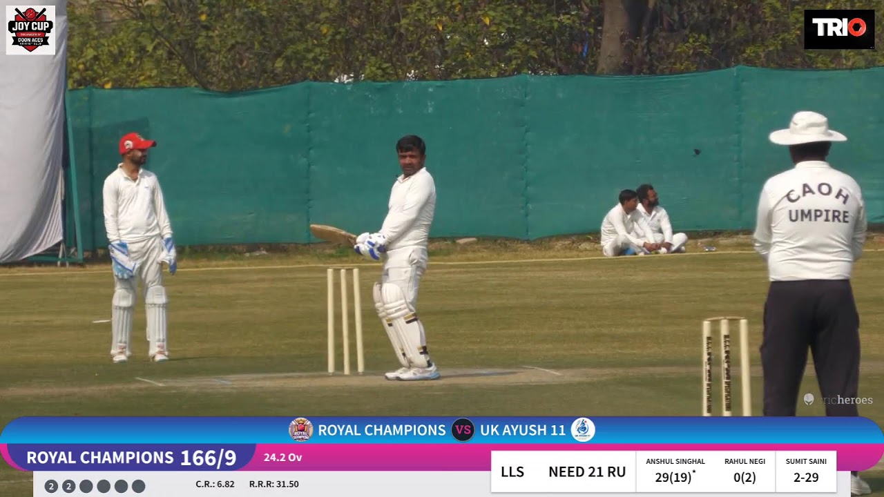 JOY CUP SEASON-2 || Royal Champions vs UK Ayush 11 || LIVE ON TRIO SPORTS