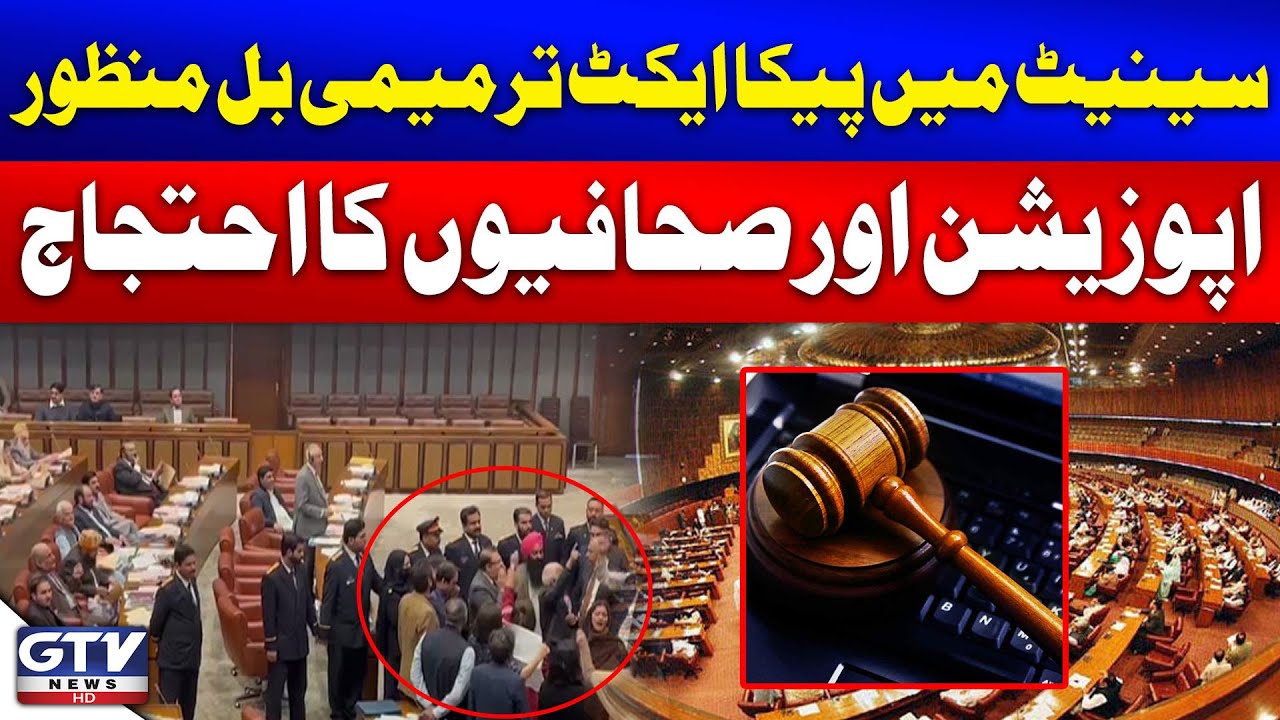 Senate Approves PECA Act Amendment Bill 2025 | Opposition And Journalist Protest | Breaking news