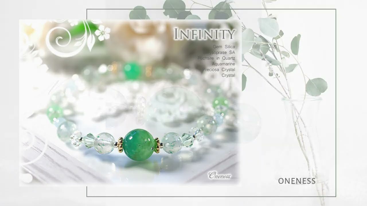希少ジェムシリカ × クリソプレーズ｜優しさと癒しの天然石ミックスデザインブレスレット｜Oneness