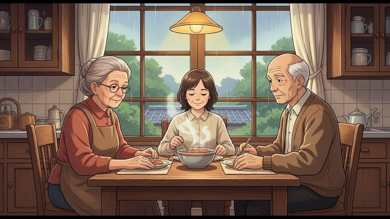 A Peaceful Rainy Week With My Grandparents Cozy Cooking, Family Moments Ghibli-Inspired Silent Days