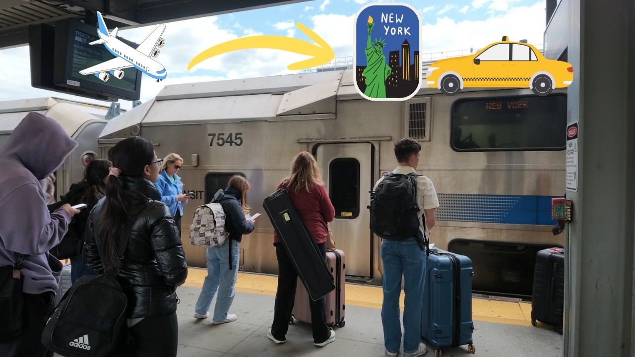 Full Trip Newark Liberty Airport to Midtown Manhattan (Air Train, New Jersey Transit & Fare)