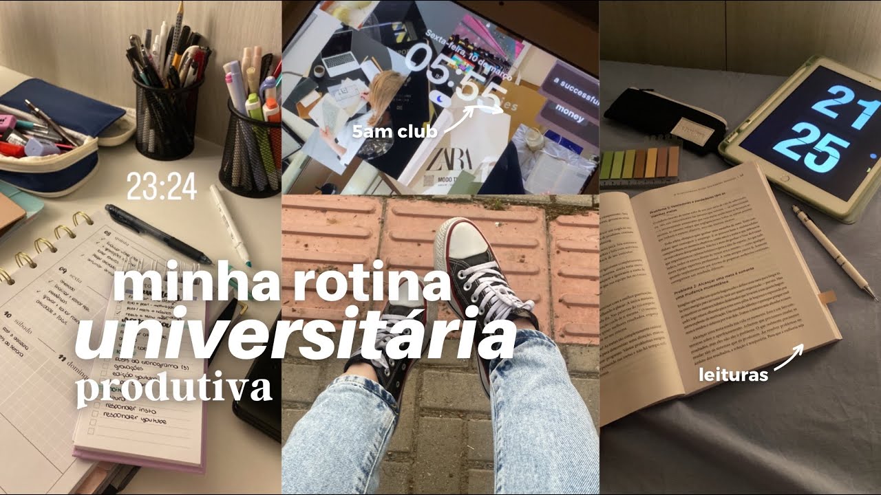 ROTINA UNIVERSITÁRIA | rotina integral, faculdade, estágio, leitura, produtividade, skincare 📚🧺📖✨