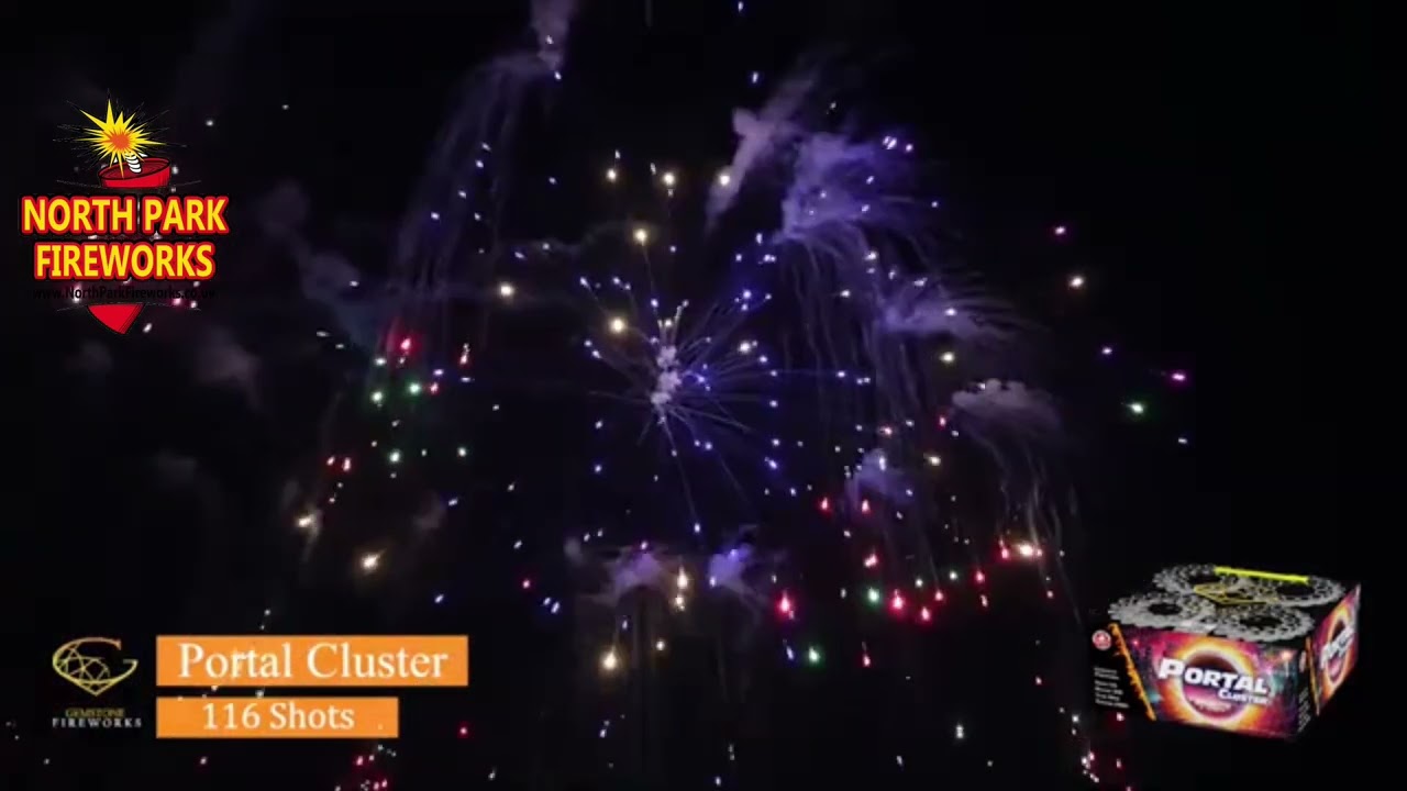 PORTAL CLUSTER 116 shot compound by Gemstones | NORTH PARK FIREWORKS 
