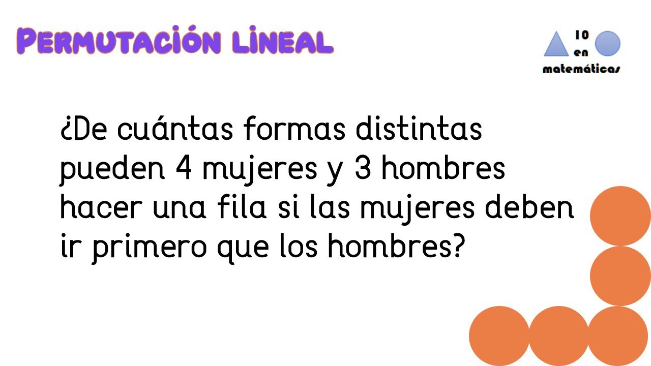 Permutaci&oacute;n Lineal. Curso de combinatoria parte 15
