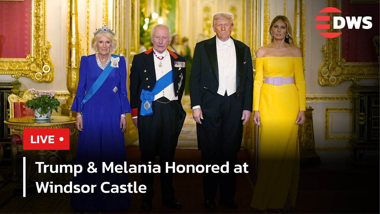LIVE: Trump & Melania Honored at Windsor Castle | Lavish Royal Banquet with King Charles | AC15