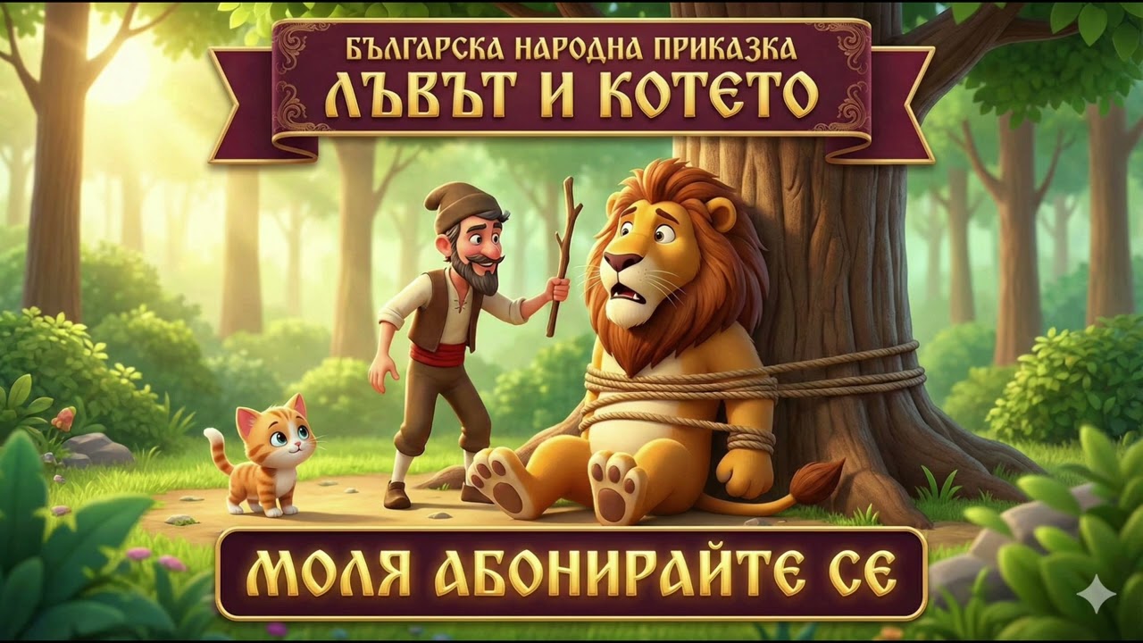 Лъвът и Котето - българска народна приказка Аудио Приказка