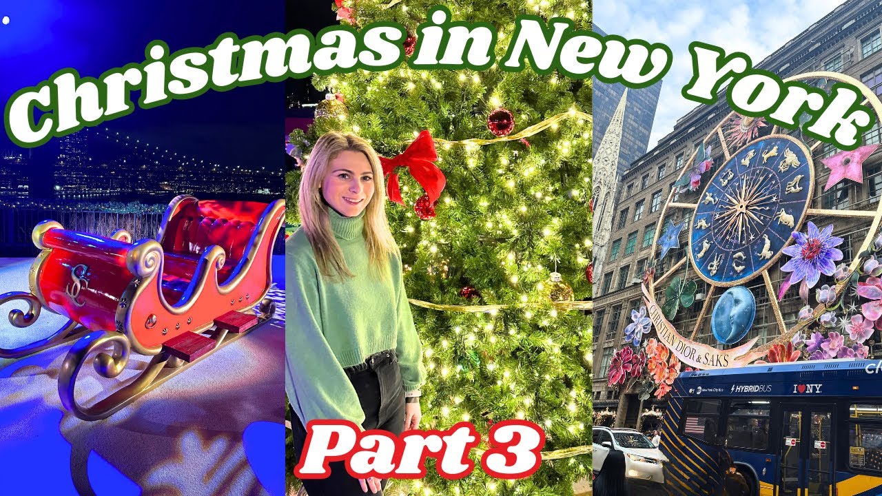 🎄NEW Christmas Attraction NYC 2023: Pier 17 Rooftop, Saks Fifth Avenue, Rockefeller Center