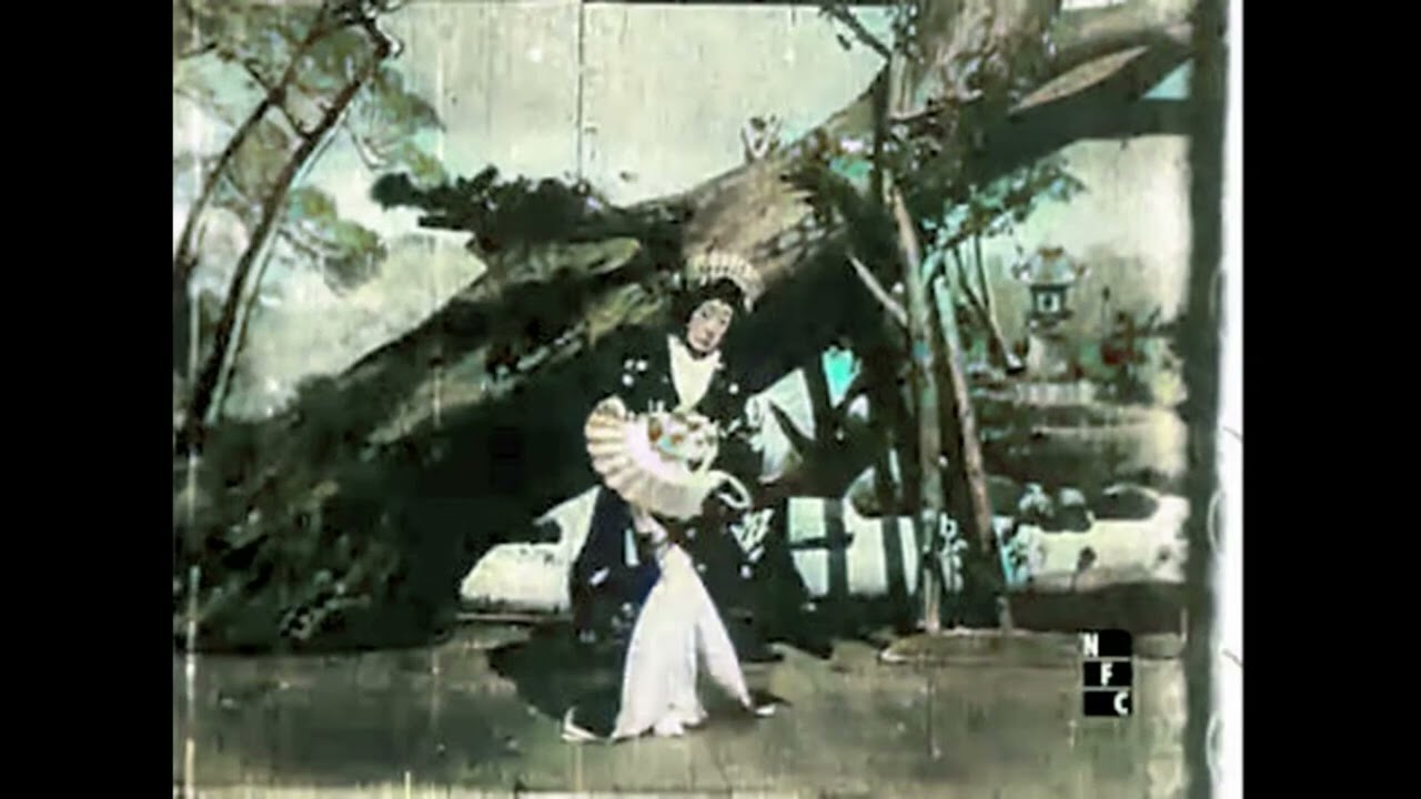 Japan's oldest surviving film, recorded in 1899. Momijigari, a Kabuki play.