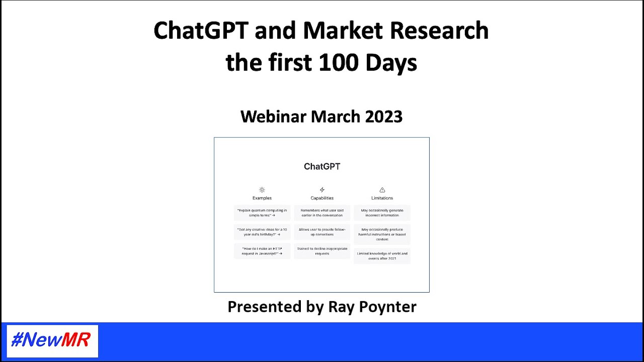 ChatGPT and Market Research - the first 100 days!