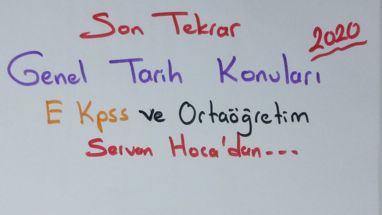 Son Gün Tarih Tekrarı ( genel tarih konuları )....UYARI : yüksek düzeyde faydalı bilgiler...