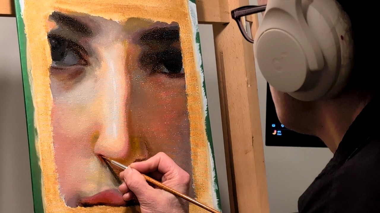 How to Paint a Nose in Oil | Simplifying Colors with Posterization (Bouguereau Study)  | Day2