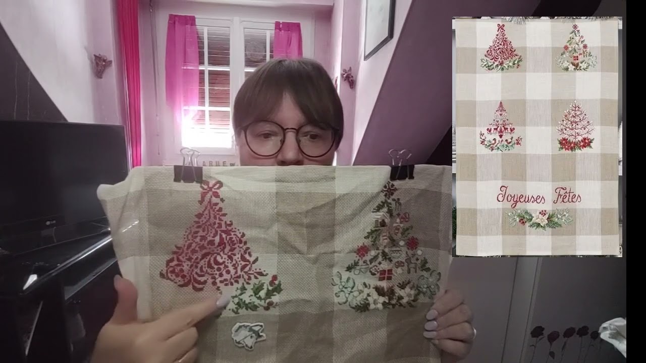 Mon premier Flosstube avec présentation des mes encours point de croix, crochet et tricot