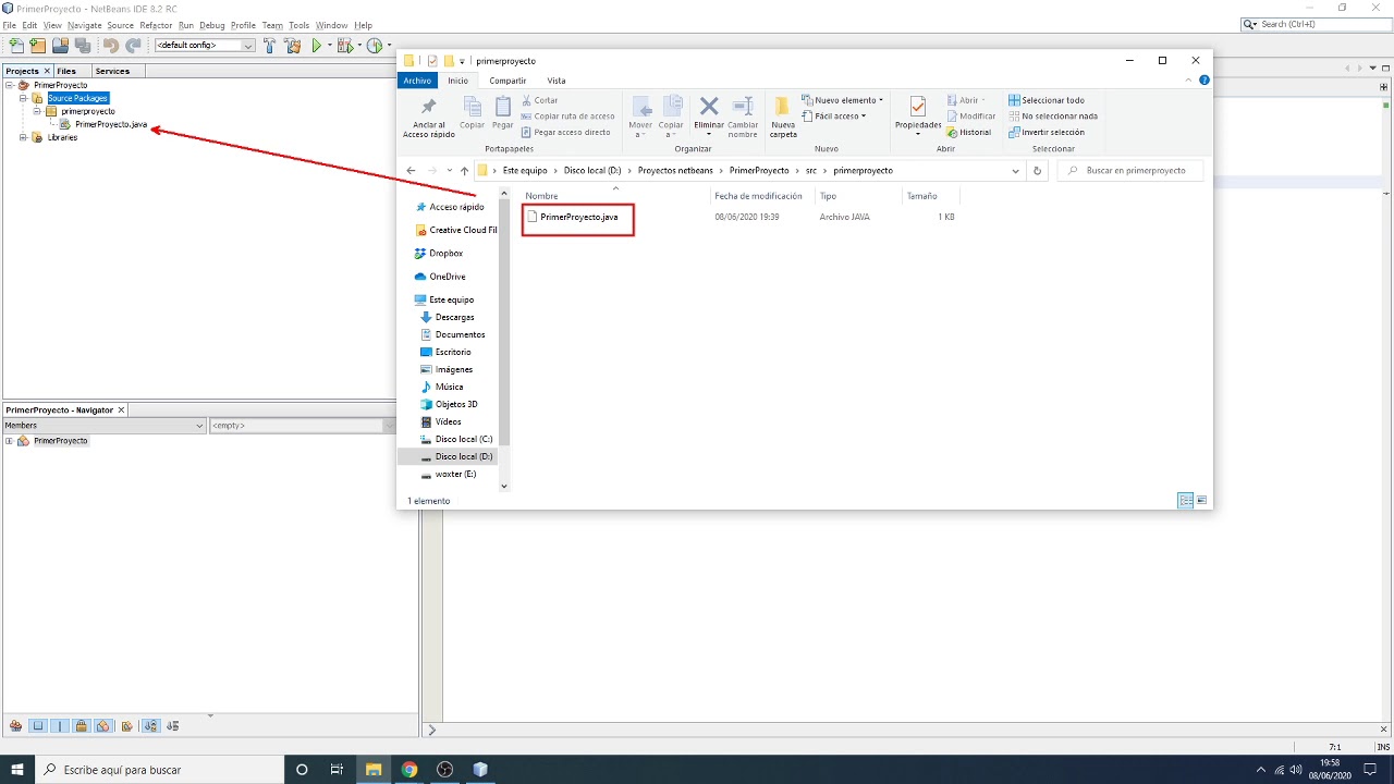 ❤️ Java desde cero - ¿Qué genera un proyecto de netbeans 8.2? 👈🏼 #clasesdeinformaticaweb.com