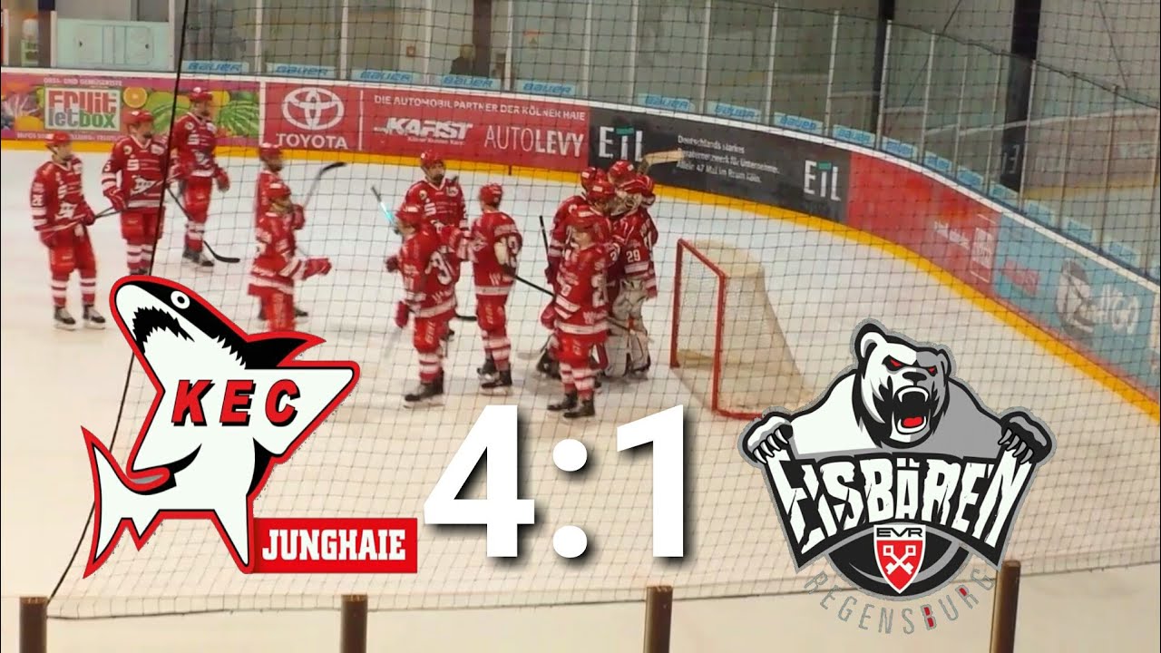KEC U20 Junghaie 4:1 Eisbären Regensburg am 18.01.2020// Letzten 5 Minuten des Spiels