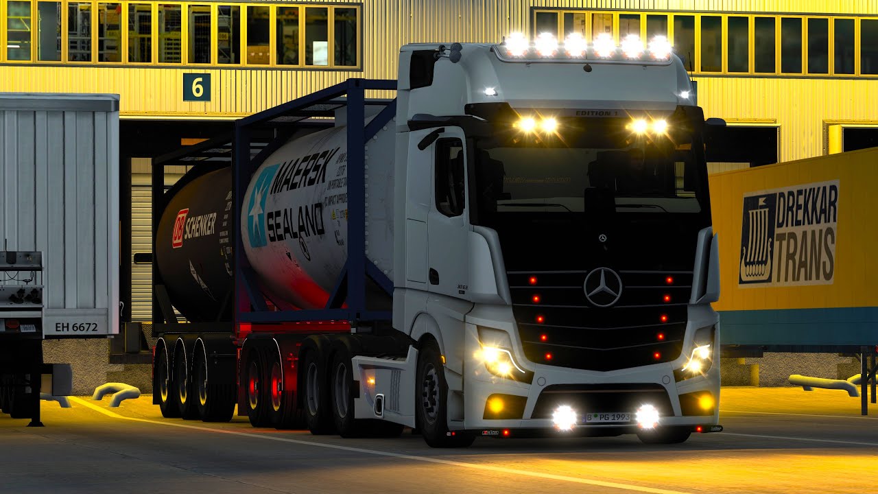 Mercedes Benz Novo Actros 2019 MP5+Sound mod+Pack Trailers Ets2