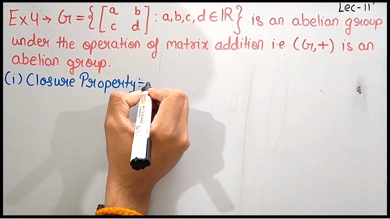 Group Theory| Lecture 11| Set of matrices is an abelian group under matrix addition |Theta Classes