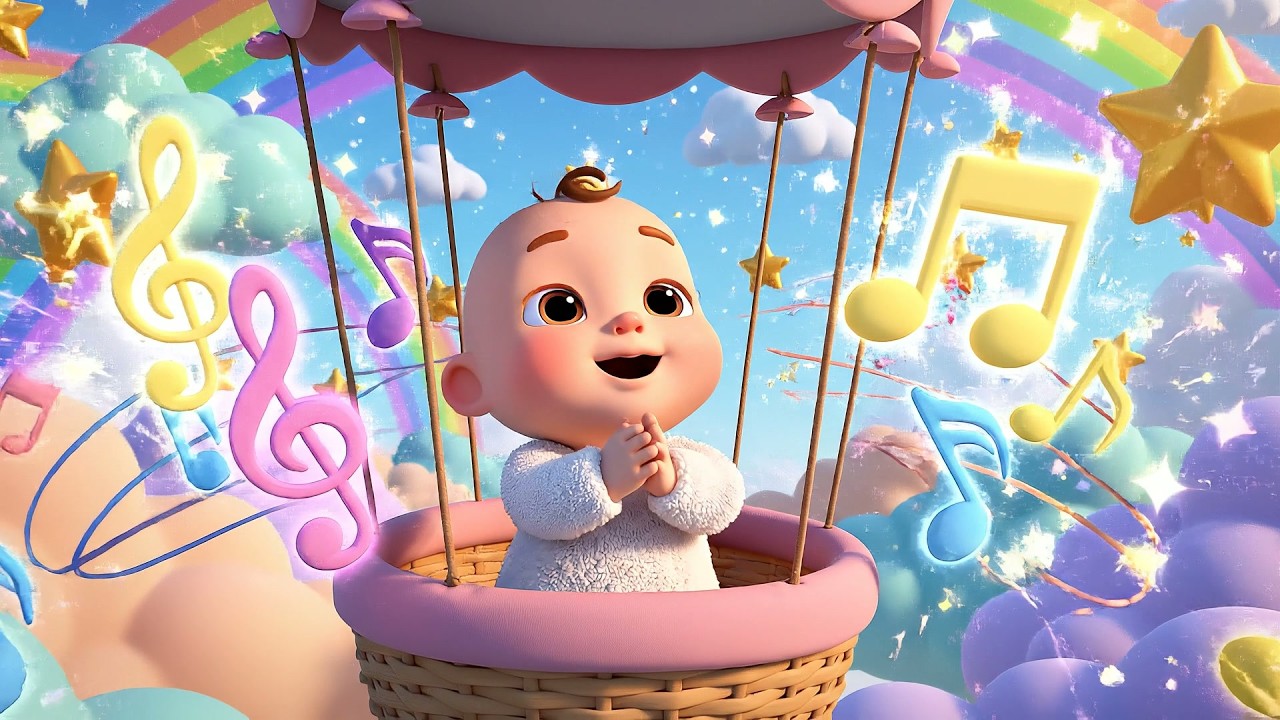 Rock-a-Bye Baby Sky Balloon Adventure | Calming Sleep Song & Kids Fantasy Rhyme