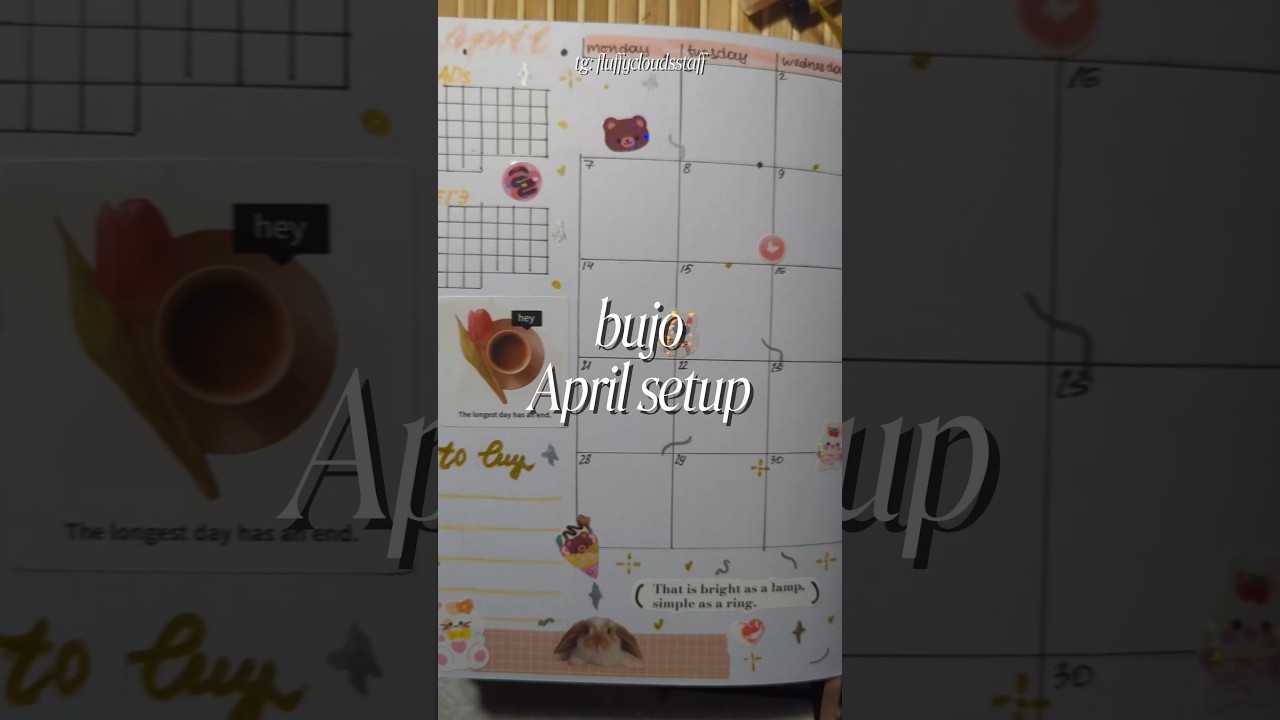 April setup #bujo #bujoflipthrough #planner