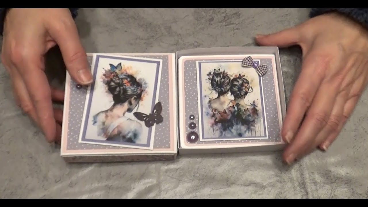 TUTO MINI RIQUIQUI avec sa boîte, dont je vous ai fait la présentation en Décembre #scrapbooking