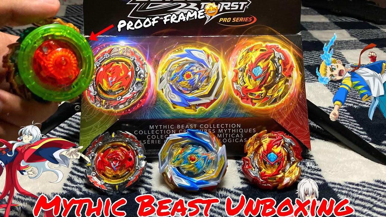 Beyblade Burst Pro Series Mythic Beast Collection UNBOXING! (Finally Got Proof Frame!!)