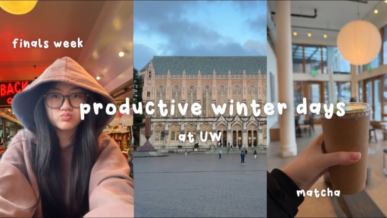 productive days at the university of washington ❄️ studying, cafes, city life