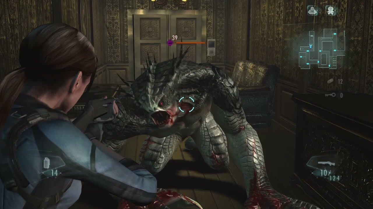 PS4 Resident Evil Revelations 1 modo asalto abismo nivel 5 (bonificación triplete, estrategia B)