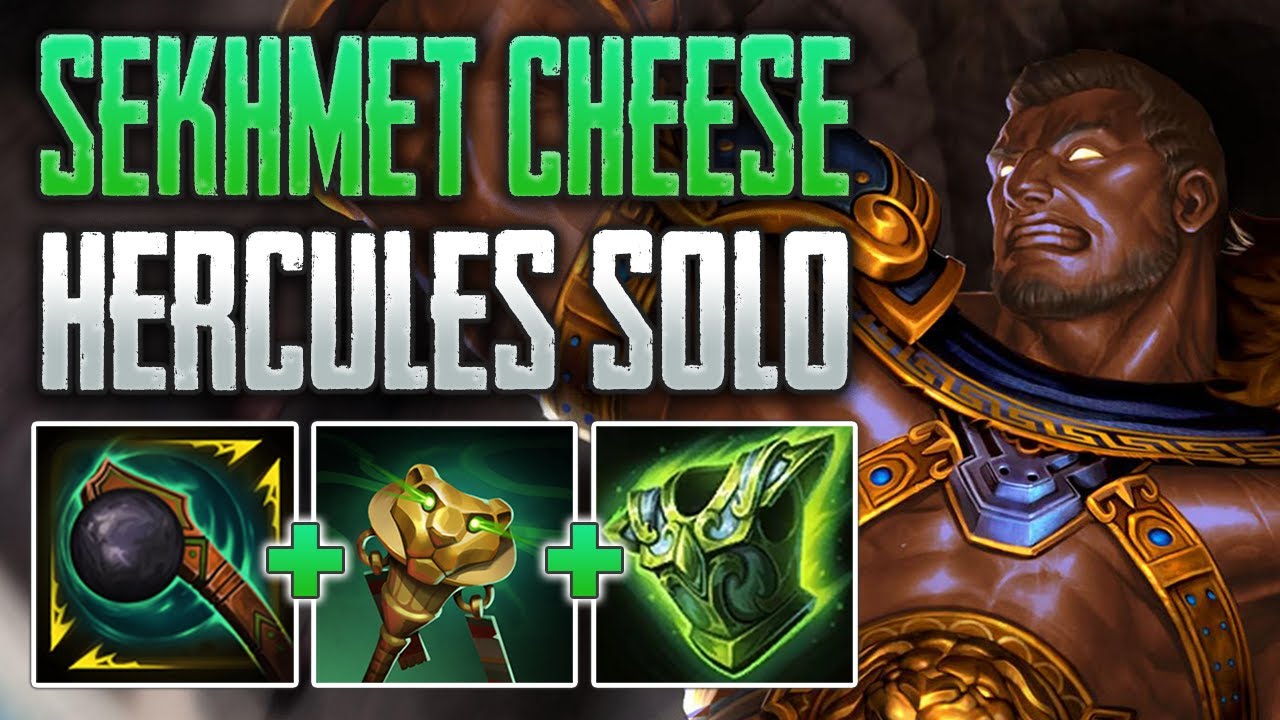 ABUSING SEKHMET'S SCEPTER! Hercules Solo Gameplay (SMITE Ranked Conquest)