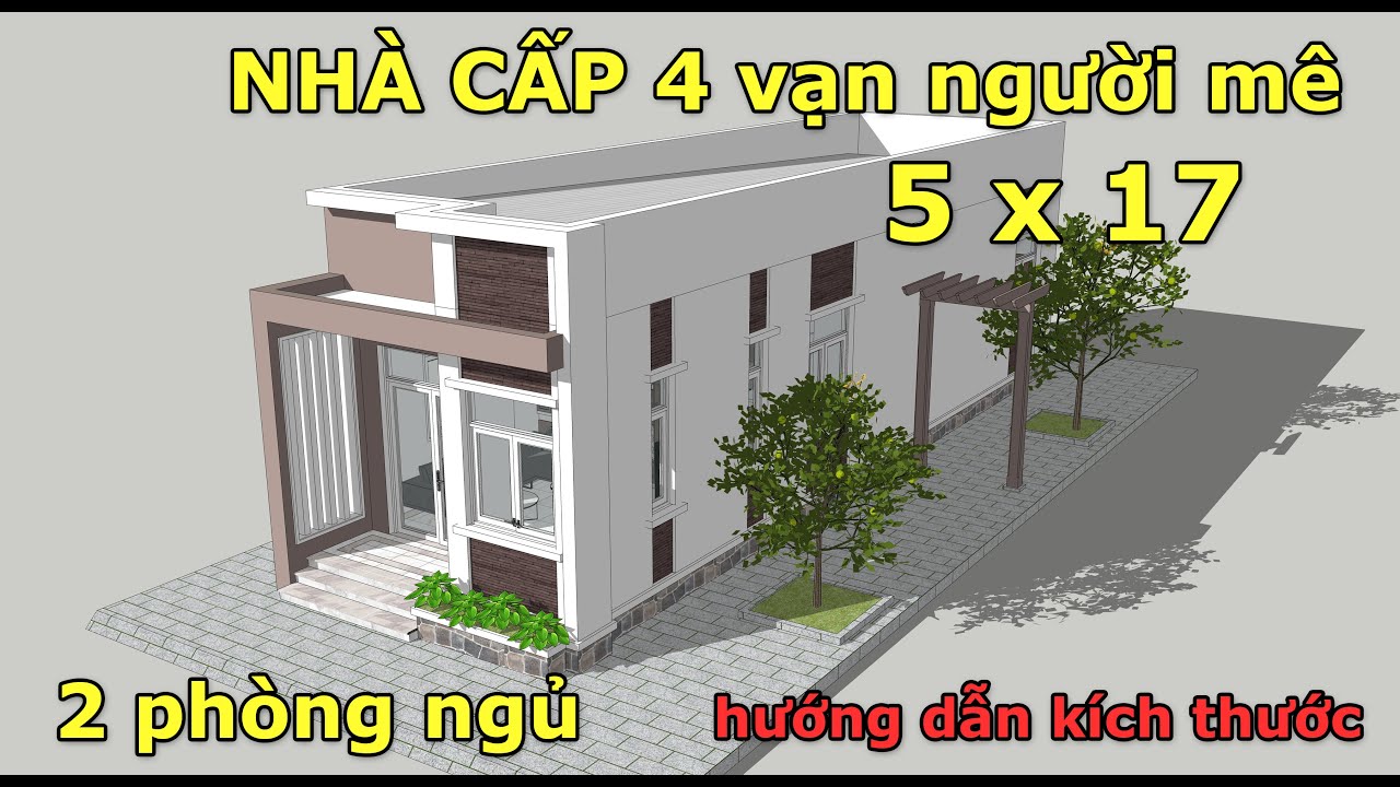 #05 NHÀ CẤP BỐN 5x17 - 2 phòng ngủ - LH: 09.888.476.74