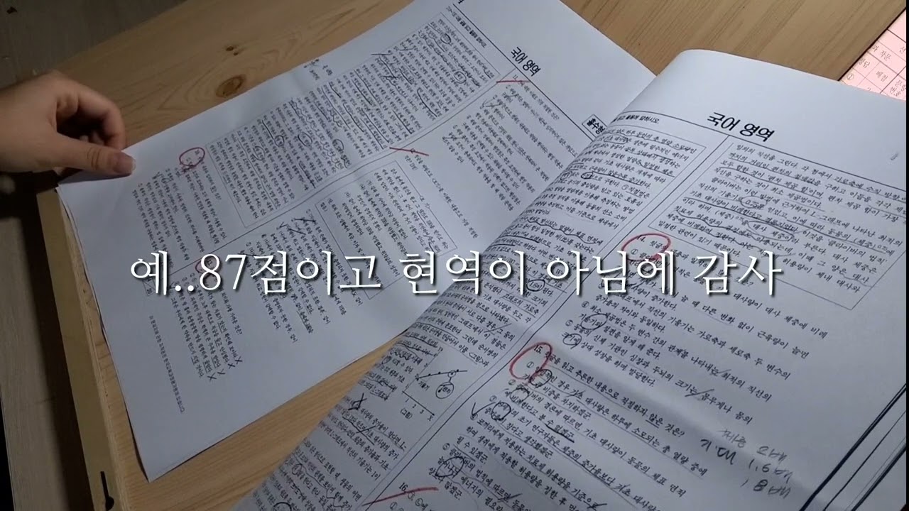 흔한 고2 의 2023 수능 국수영 채점영상 근데 정시러를 곁들인