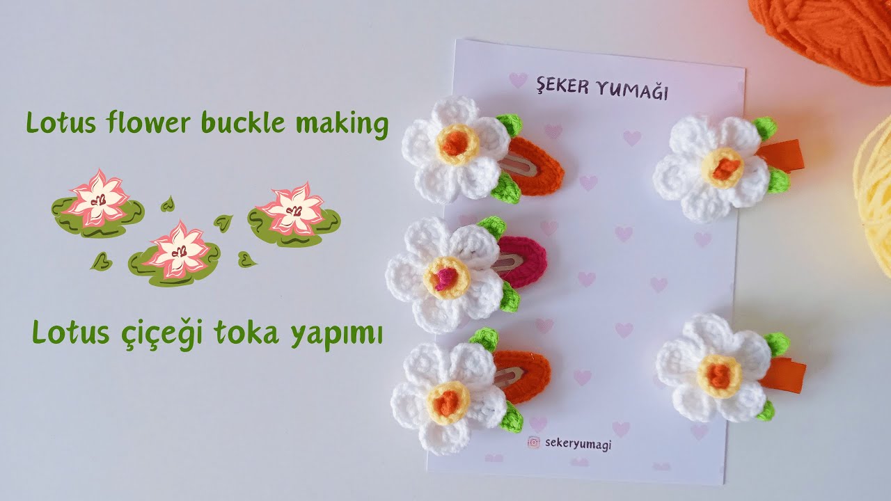Lotus flower buckle making | Kolay çiçek toka yapımı | Lotus toka yapımı | Easy knitting pattern