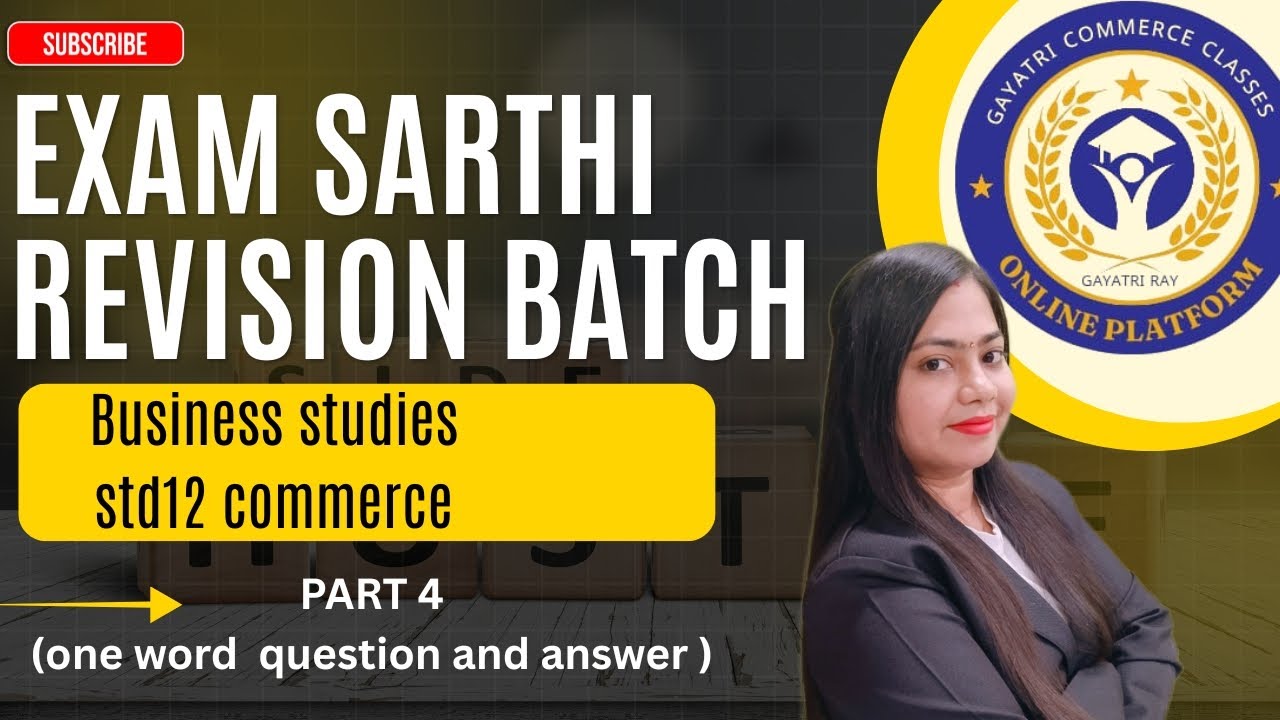 Exam Sarthi batch|part4| One word question and answer| @gayatrionlineclasses  Day -4Business studies
