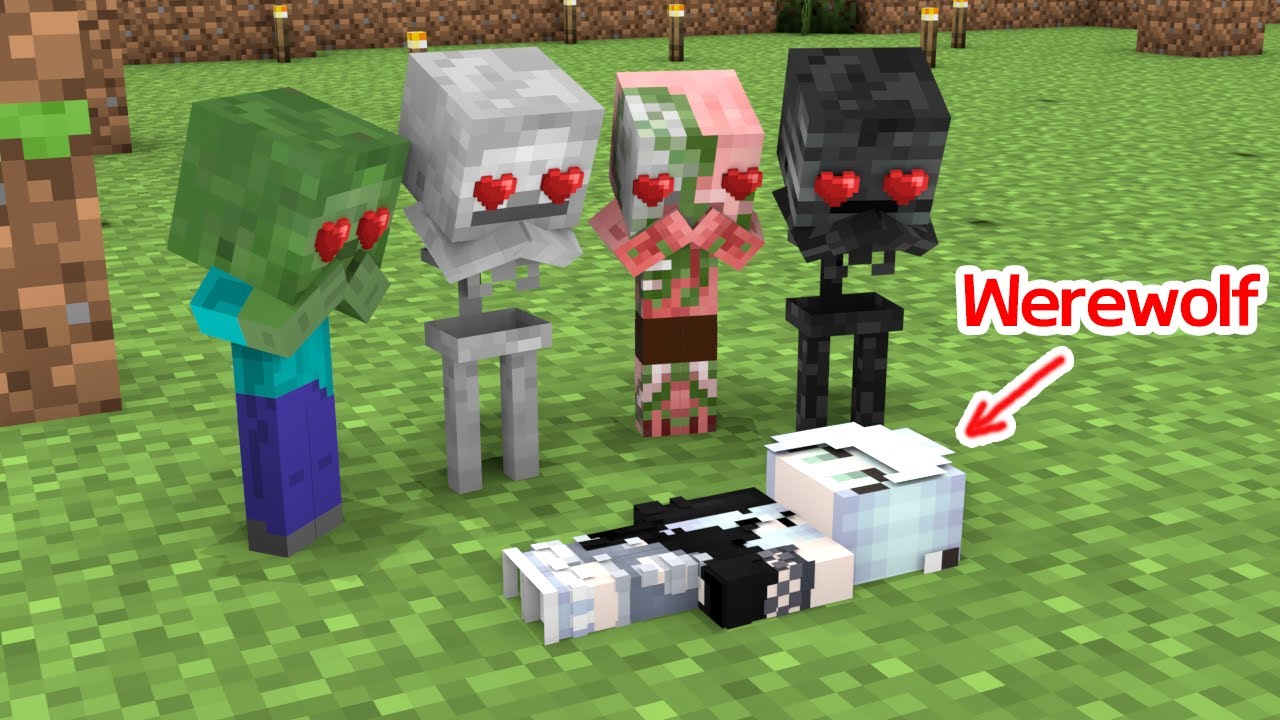Девочка-оборотень и босс-вампир — анимация Minecraft