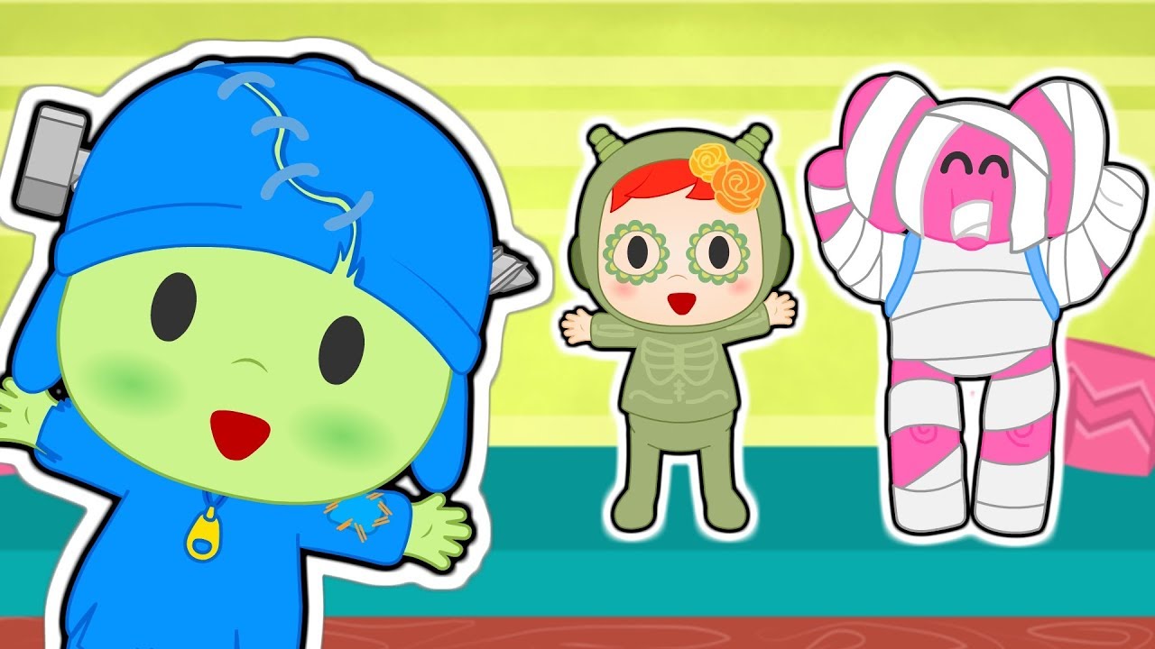 FIVE LITTLE BABIES | with POCOYO on HALLOWEEN | Nursery Rhymes for Toddlers