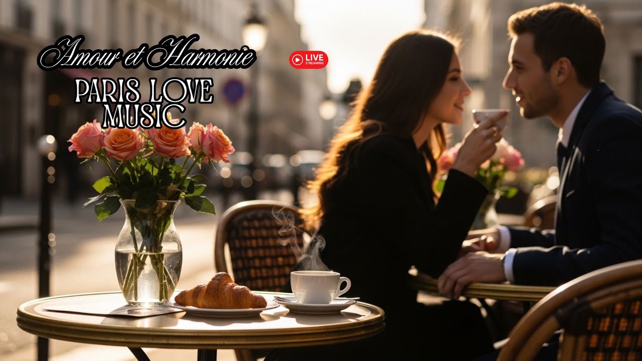 🔴 LIVE | Amour et Harmonie ☕ Paris Café French Love Songs 🇫🇷 Soft Romantic French Music for Relax