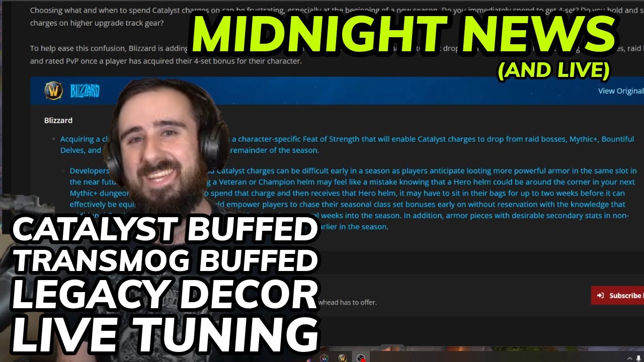 Обновление новостей WoW: улучшения Midnight Catalyst и Transmog, настройка в реальном времени и м...