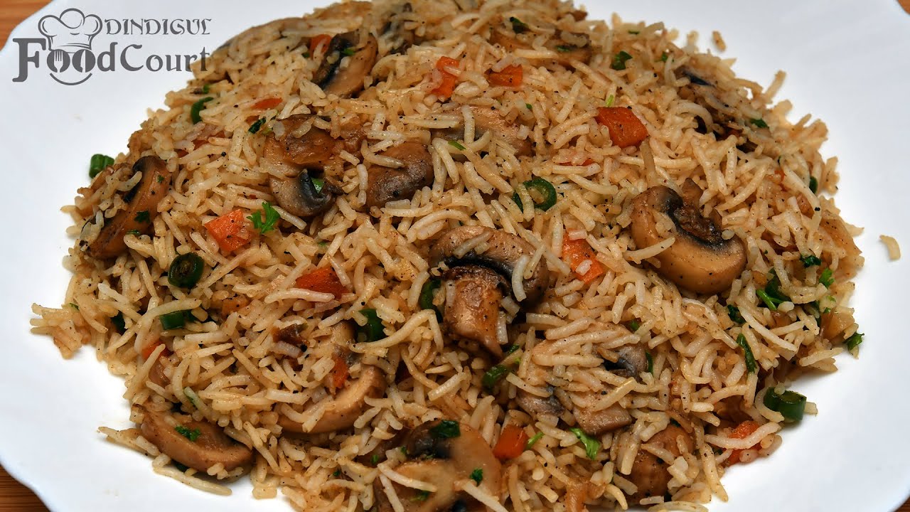 Mushroom Rice Recipe/ Quick Lunch Recipe/ Mushroom Fried Rice