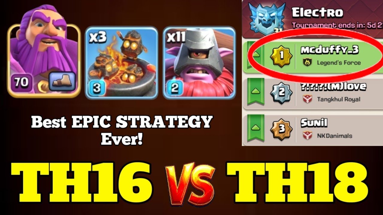 Unstoppable ARMY for TH16 vs TH18: See How SPELLS are SWAG Everytime! (Clash Of Clans)