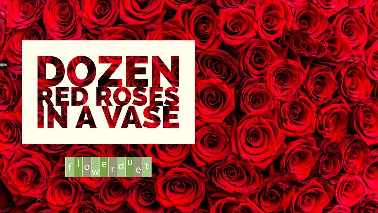 How Design a Dozen Red Roses in Vase in Two Simple Steps