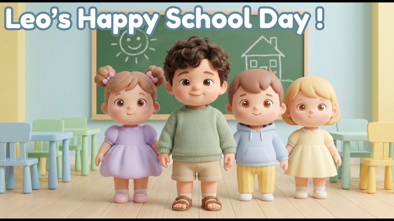 Leo Goes to School | A Gentle Learning Day with Friends