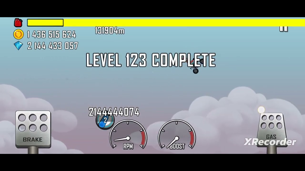 Hill Climb Racing Minibike and Rooftops 147237 m ( Current World Record )