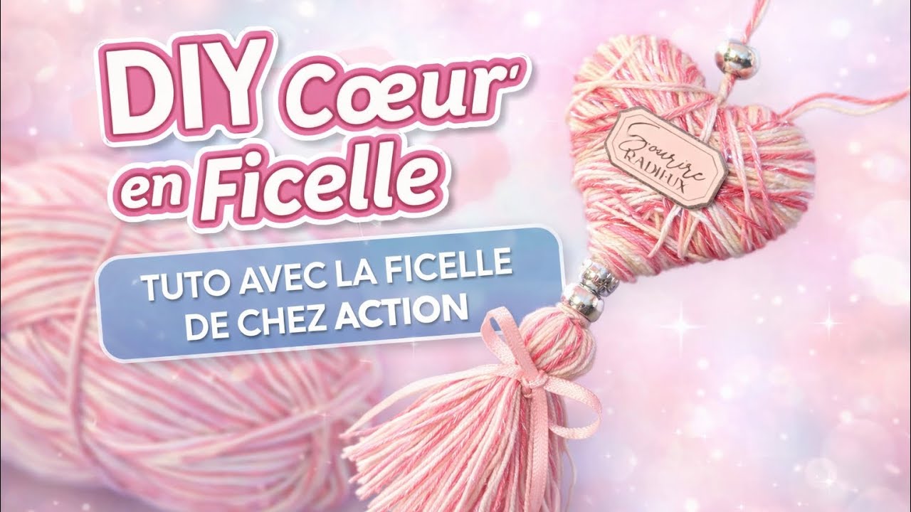 🩷 INCROYABLE! ￼ CŒUR DIY AVEC FICELLE ACTION 🩷
